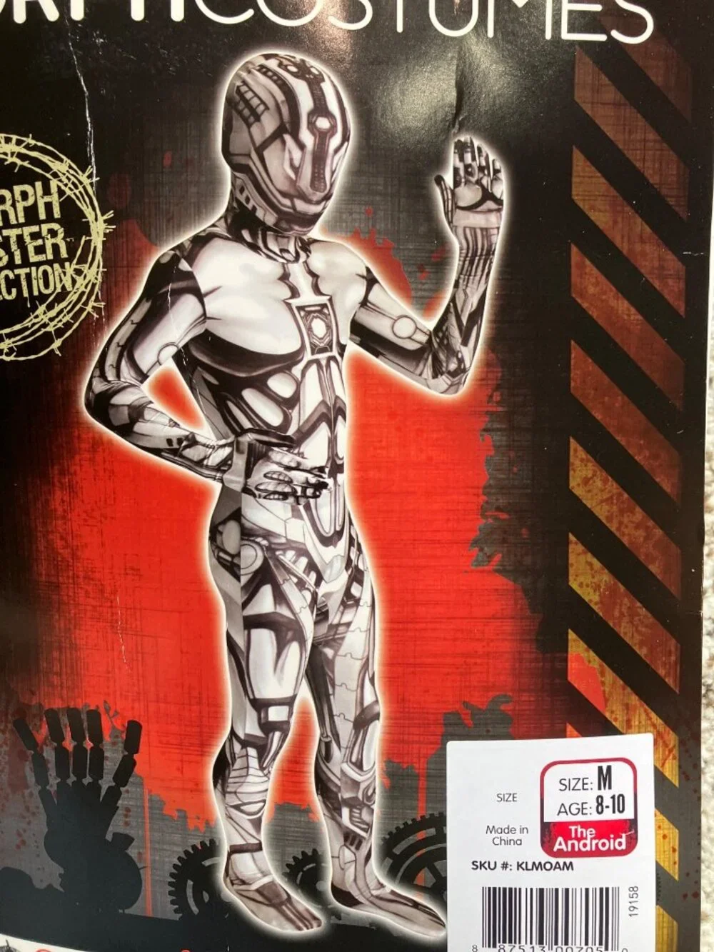 Kids The Android Morph Costume Morphcostume Medium Ages 8-10